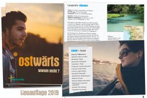 Publikation Ostwärts - Collage aus Cover und Inhalten
