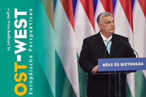 Ausschnitt aus dem Cover der aktuellen OWEP-Ausgabe: Ungarns Ministerpräsident Viktor Orbán bei seiner jährlichen Rede an die Nation im Februar 2023.